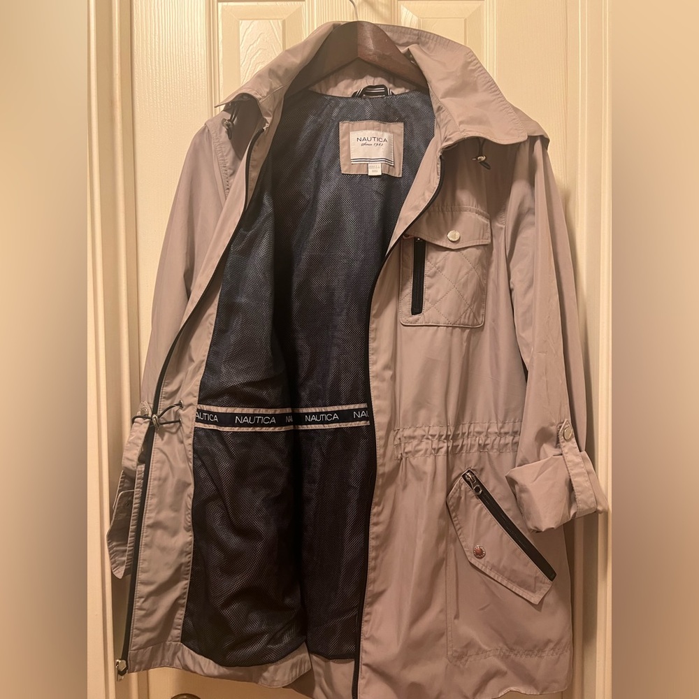 Nautica Women's Tie Waist Jacket with Pockets
